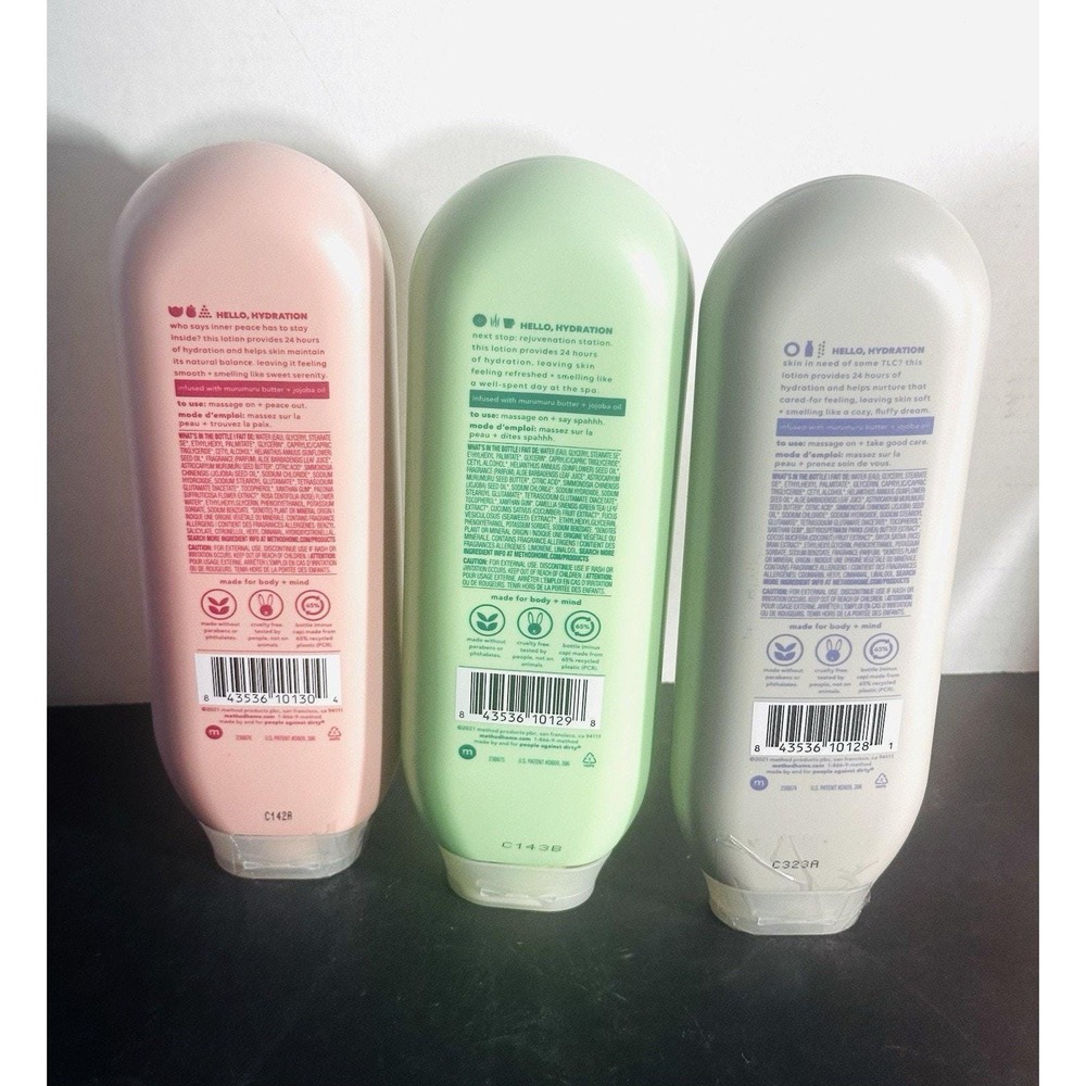 Method Body Daily Lotion Set Daily Zen Pure Peace & Simply Nourish 13.5oz